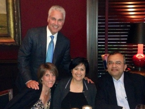 Lee Rawiszer and his clients meet up at the alternative investment seminar at the at the Capital Grille in Stamford, CT